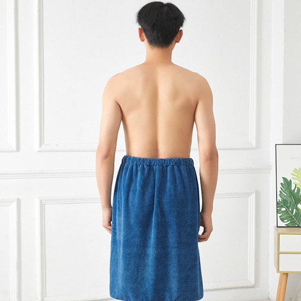 Blød Microfiber Badekåbe Herre Badehåndklæde GRÅ grey