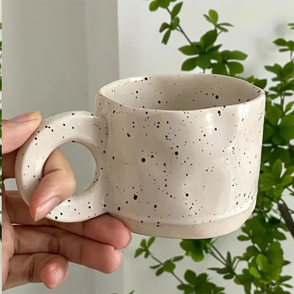 Spräcklig bläckmugg Keramisk kopp GRÖN Green