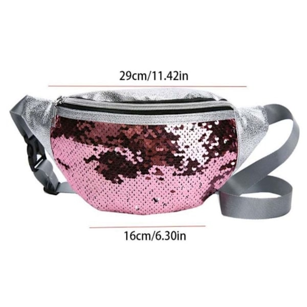 Blingbling Paljett Bröstväska Laser Shining Crossbody Bag SILVERIG silvery