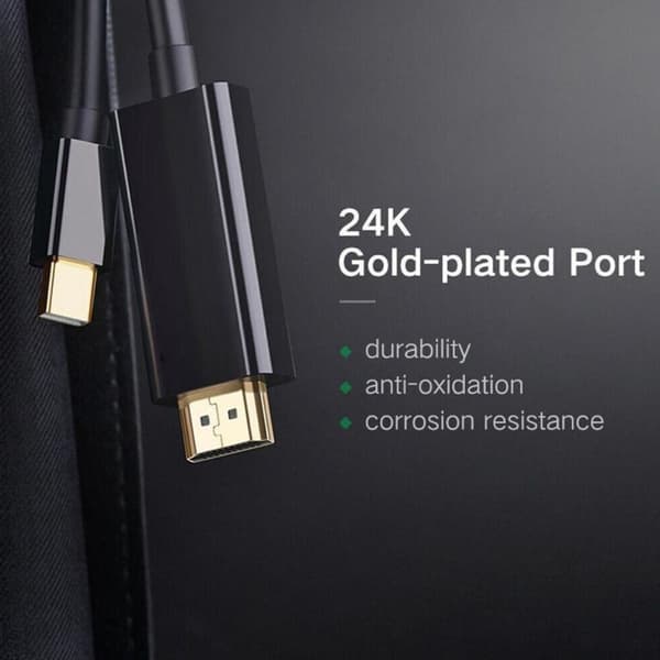 Kabel Mini DP til HDMI-kompatibel, videokabel 1.8M