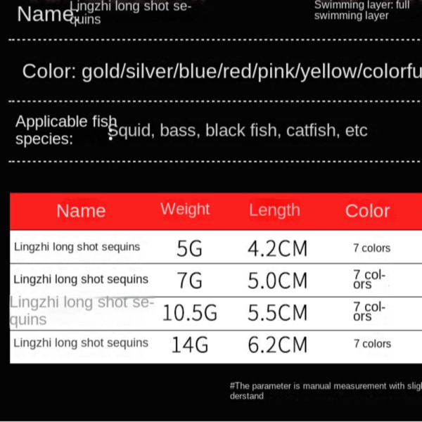 Fiskelokker kunstig agn 10.5GD D 10.5gD
