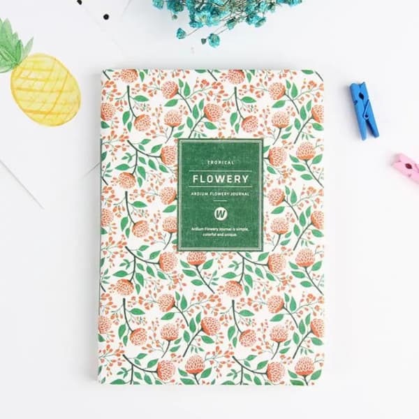 PU Läder Blommig Schema Bok Dagbok Veckoplanerare A6D