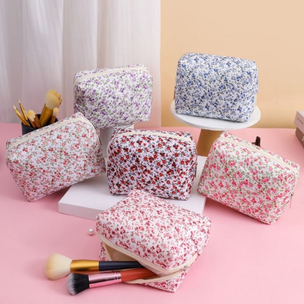 Puffy quiltet makeuptaske Stor rejsekosmetiktaske 02 02 02