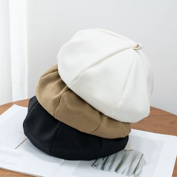Dame Berets Vinterhatte HVID White