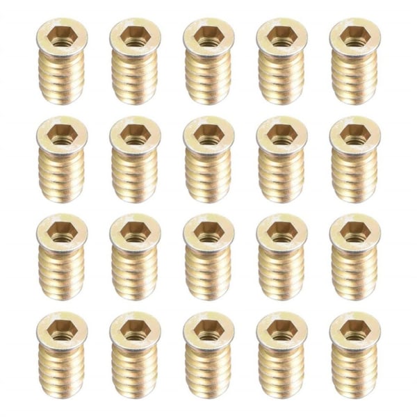 20 stk Gjengede innsatser for treinnsatsmuttere M6*20 M6*20 M6*20