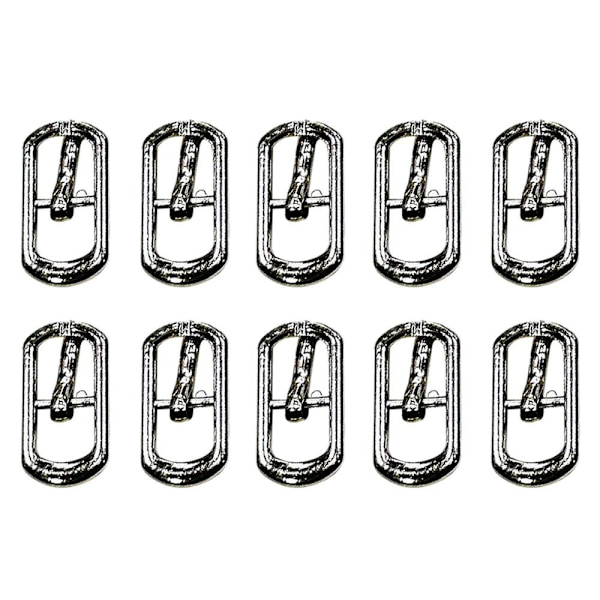 10 st Tri-glide Bältesspänne Dockväskor Spännen SILVER Silver