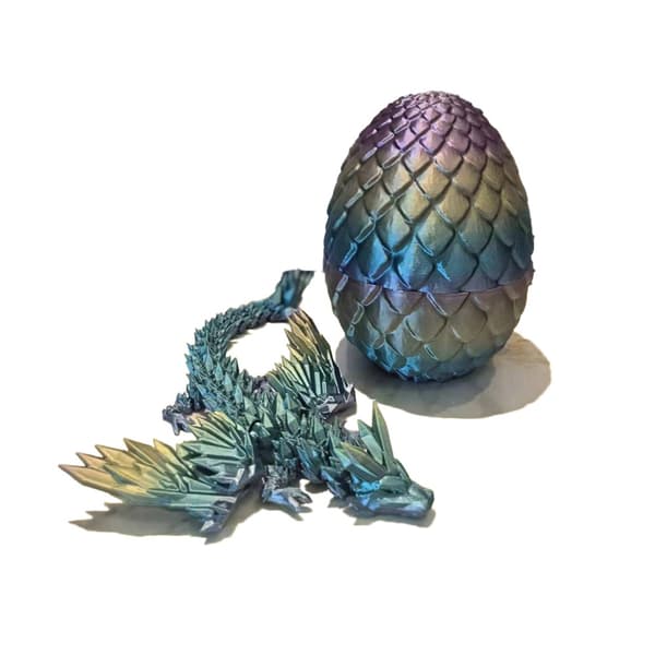 3D-printade drakägg drake med vingar STIL 2 STIL 2 Style 2