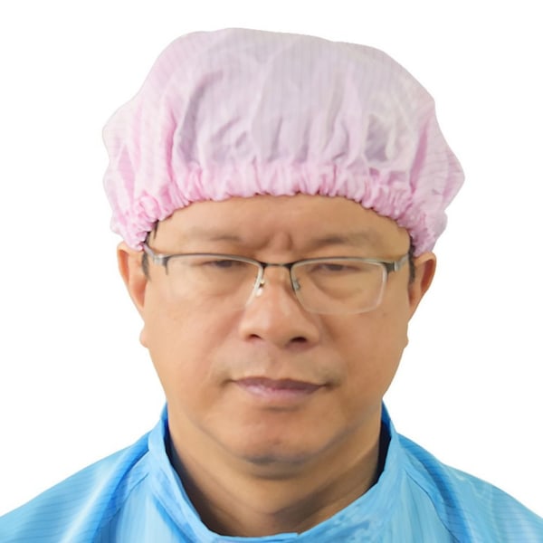 Pölytiivis keittiömestarin hattu Antistaattinen työhattu PINK pink