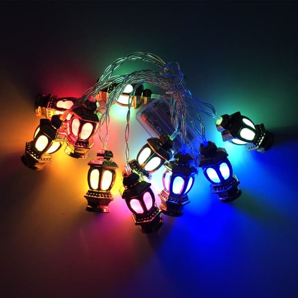 EID Mubarak Lysstreng med LED-lys MULTICOLOR STJERNE