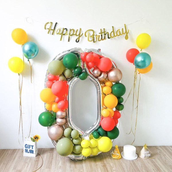 Numbers Ballonger Ramme Number Ballong Stand Display 7 7 7
