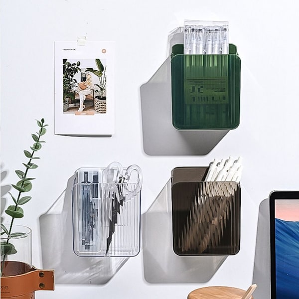 Veggmontert oppbevaringsboks Makeup Oppbevaringskurv TRANSPARENT Transparent