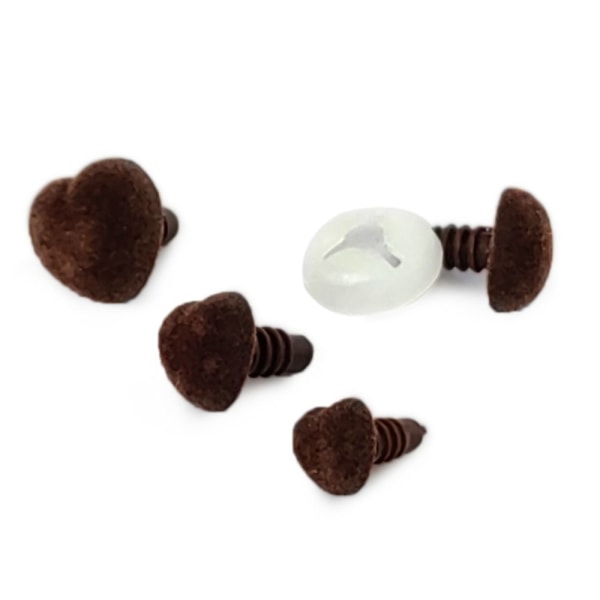 10st Triangel Nose Safety Delar BRUN 18MM Brown 18mm