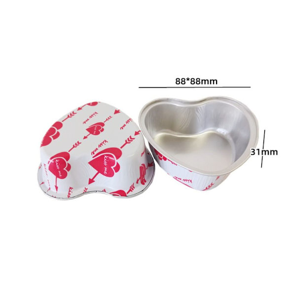 10 kpl / set alumiinifoliolla kakkupannu Cupcake Cup #2 kannet ja #2 With Lids-With Lids
