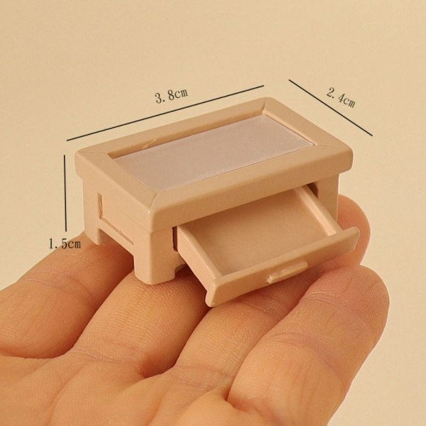 Nukkekodin miniatyyri sohva, teepöytä 2 2 2