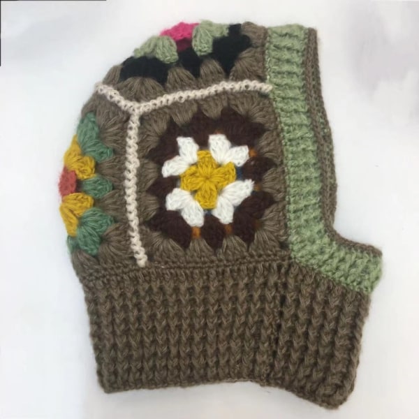 Handgjorda Virkade Mössor Stickad Pullover Mössa KAFFE Coffee