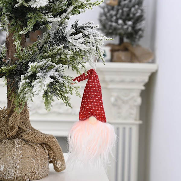 Christmas Faceless Doll Joulukoristeet PUNAINEN red