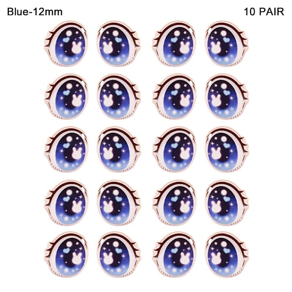Cartoon Eyes Stickers Anime figurdukke BLÅ-12MM BLÅ-12MM Blue-12mm