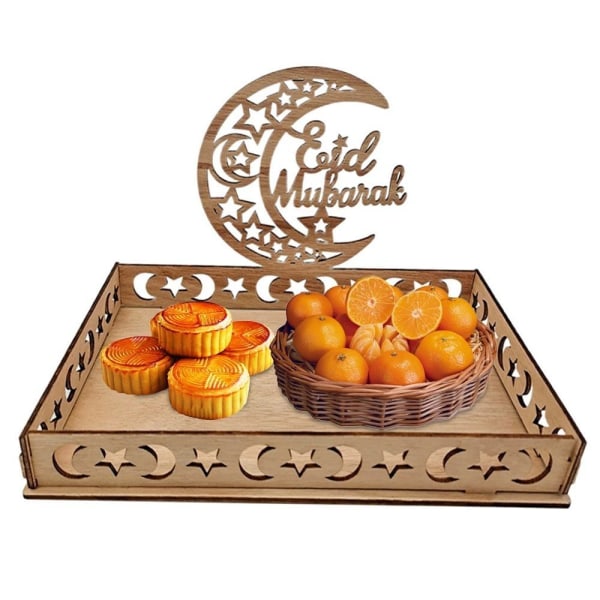 Eid Mubarak Moon Star Tray Ramadan Kareem Food Holder 2 2 2