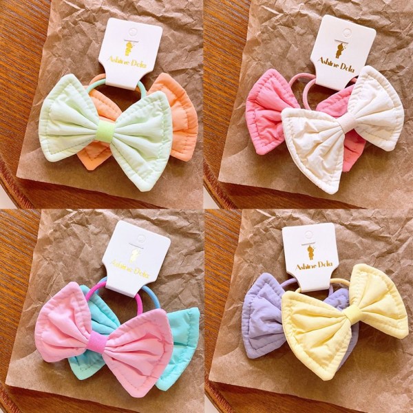 2 st/ set Bowknot Hårrep Elastiskt hårband CC C