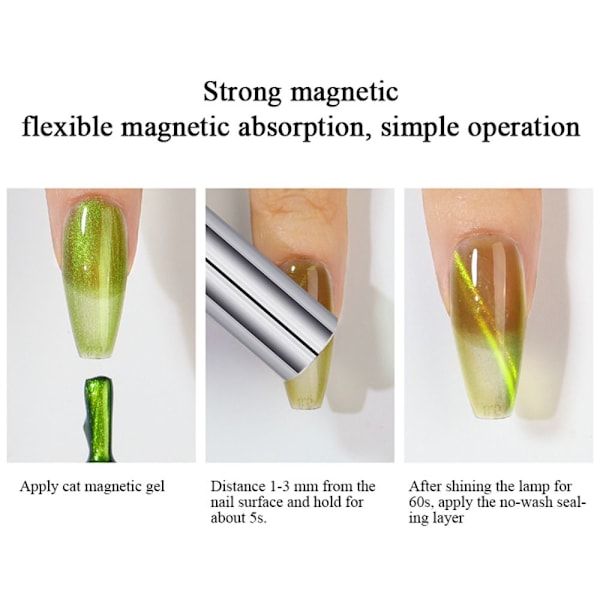 Neglelakkmagnetpenn Magnetisk neglestift B B B