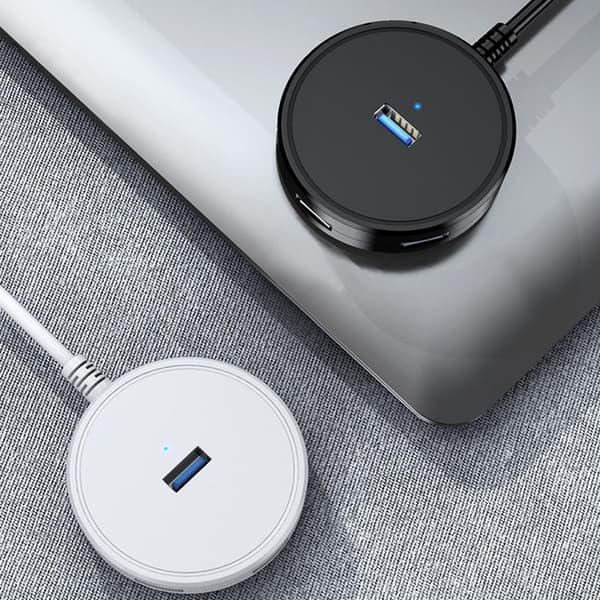 USB 3.0 Hubb 4 Portar 100CM VIT 100cmWhite