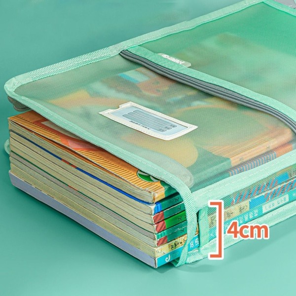 Mesh blixtlåspåse påse Transparent filpåse FÄRG 5 FÄRG 5 Color 5