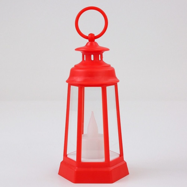 Led Lantern Candle Lantern RØD red