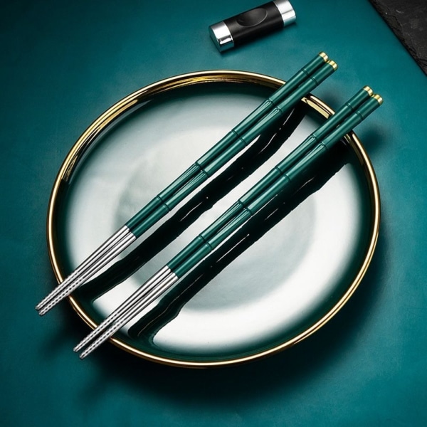 Metal spisepinde Opdeling spisepinde GRØN Green