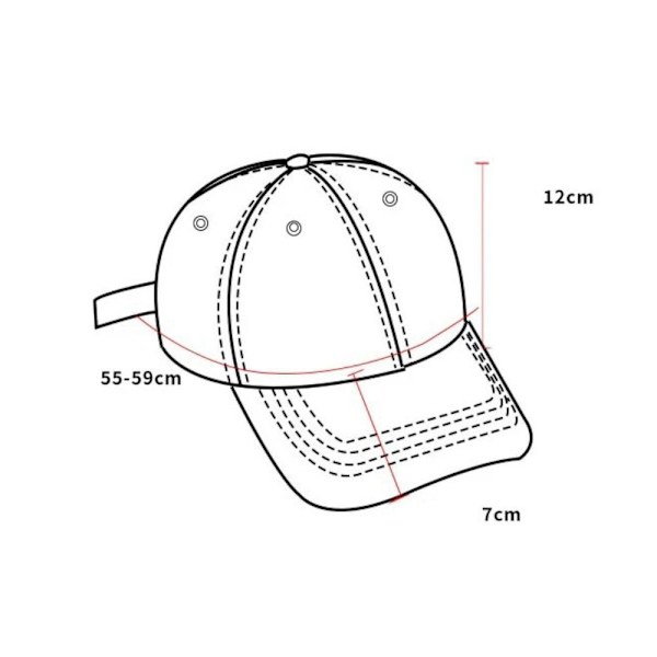 Brevbrodert baseballcap Broken Duck Tongue Hat BLÅ blue