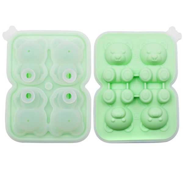 Ice Cube Form Ice Making Box LJUSGRÖN FYRA RÄTT FYRA RASTER light green four grids-four grids