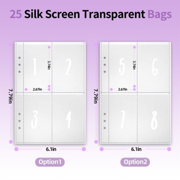 100 Kuvert Utmaning Pärm Kuvert Besparingsutmaningar pink style2-style2