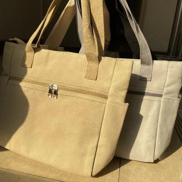 Unisex axelväska Large Capacity Handväska BEIGE beige