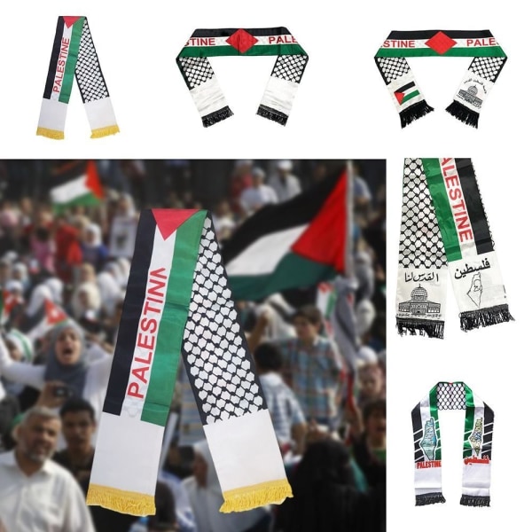 Palestina Flag Scarf Palestina National Flag Halsduk 3 3 3