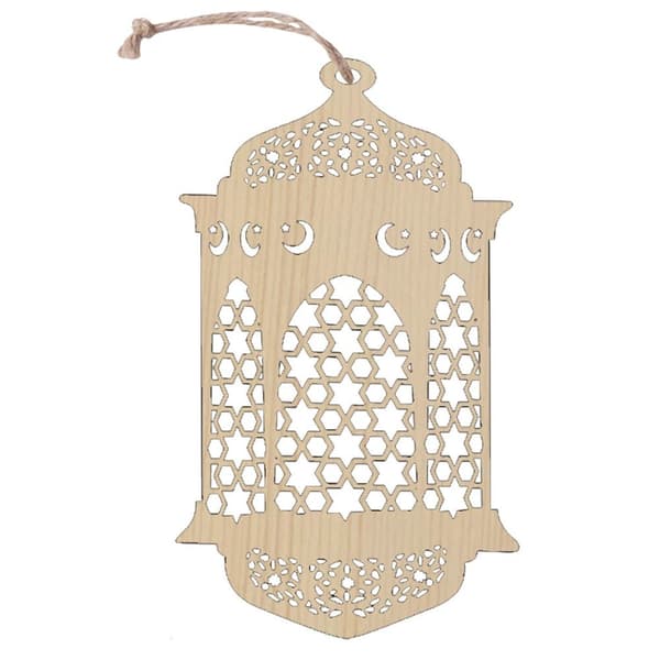 Træ Ramadan Dekoration Eid Banner Mubarak Håndværk 1 1