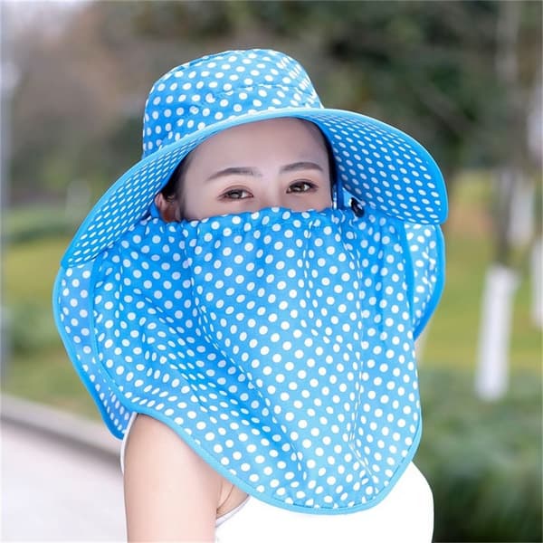 Marineblå solhatt med solbeskyttelse navy blue