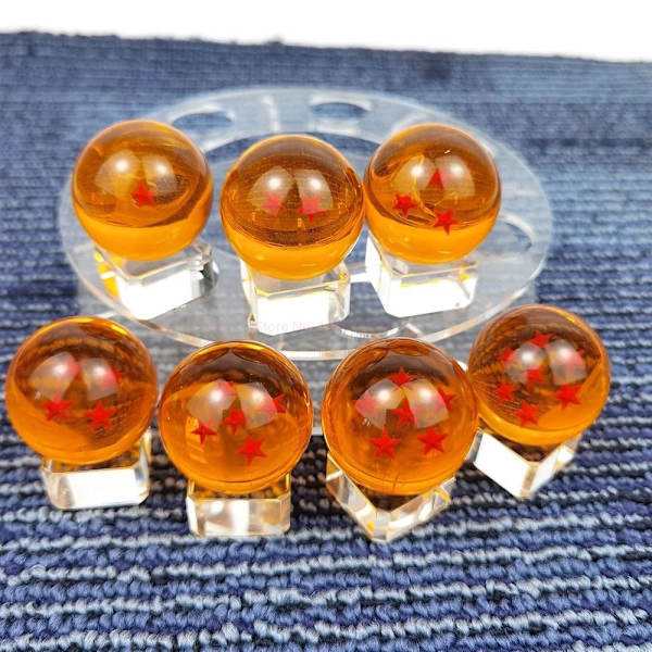 Dragon-Ball Figur Resin Seven Dragon-Ball krystallkulesett orange 3.5cm