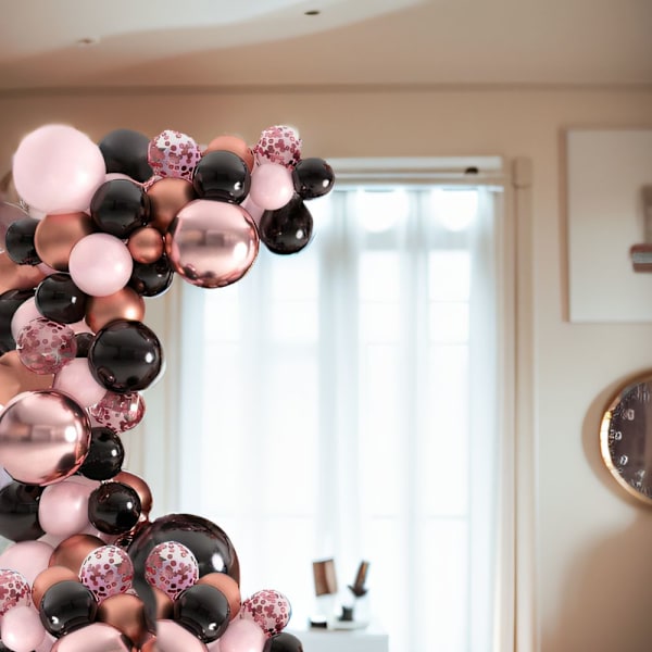 Metallisk krom ballongarlandbuesæt