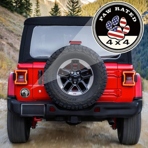 2 stk Paw Badge Vurdert Bilemblem American Flag Car Badges