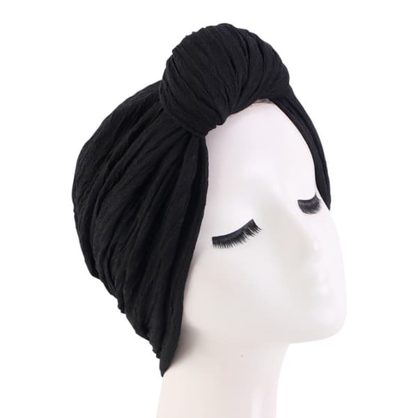 Turban Caps Ferdigknytt Bonnet GRÅ Grey