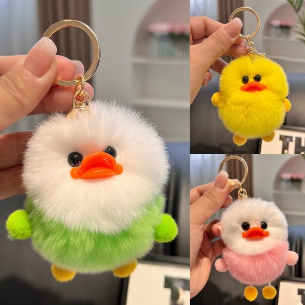 Pehmo Duckling-avaimenperä avainriipus VAALEANAINEN light pink