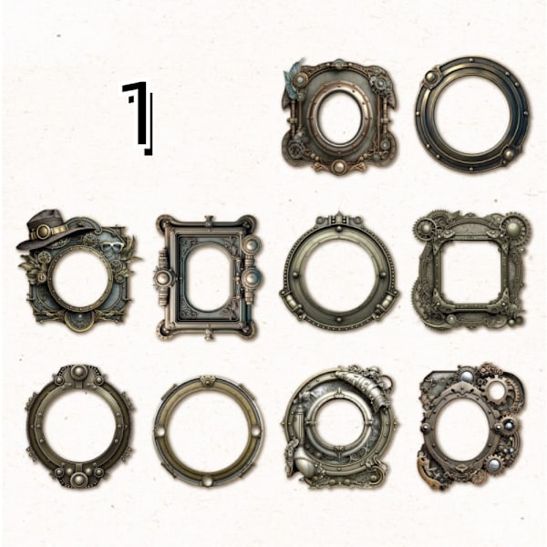 10st/ set Dekorpapper Scrapbooking 1 1 1