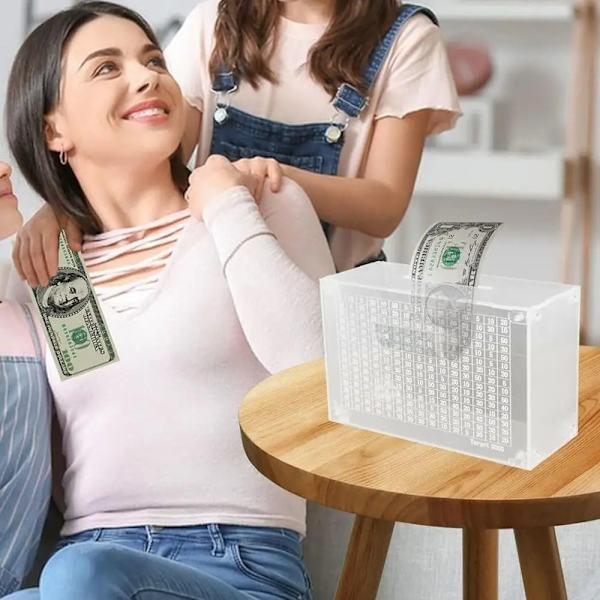 Rahalaatikko, jossa on vastarahan säästölaatikko 1000 1000 1000