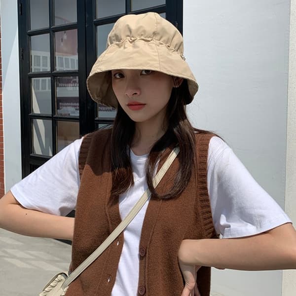 Bucket Hat med snøre, Basin Hatte BEIGE beige
