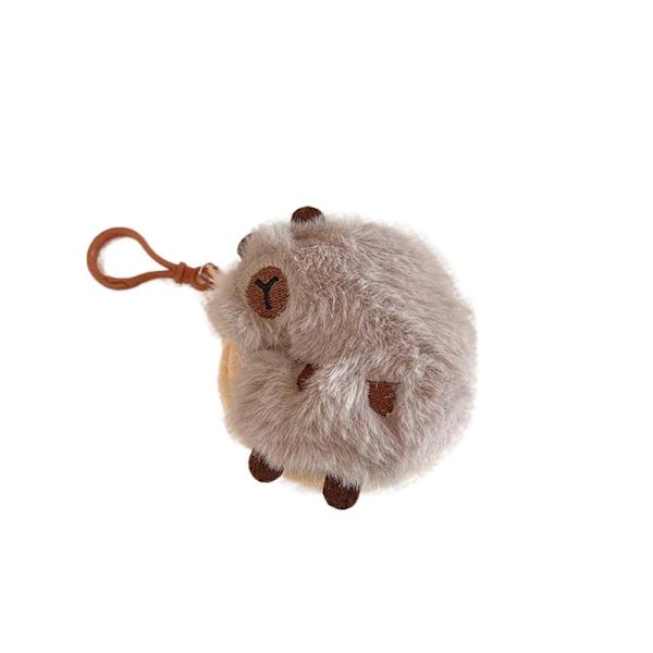 Tecknad Capybara Purse Plysch Djurdocka Nyckelring 5 5 5