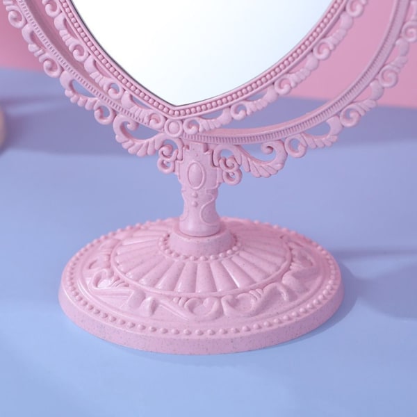 Desktop Makeup Mirror Nordic Style Mirror ROSA HJÄRTA HJÄRTA Pink Heart-Heart