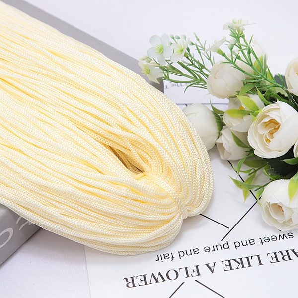 Macrame Rope Nylon Cord LYSGUL LIGHT YELLOW