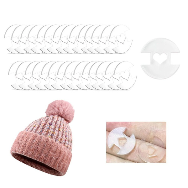 Irrotettavat Pom Poms -painikkeet Hatut Akryylipainikkeet A-10KPL A-10KPL A-10pcs