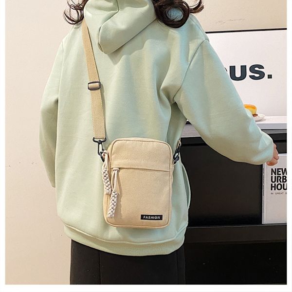 Olkalaukku Kangaslaukku KHAKI Khaki