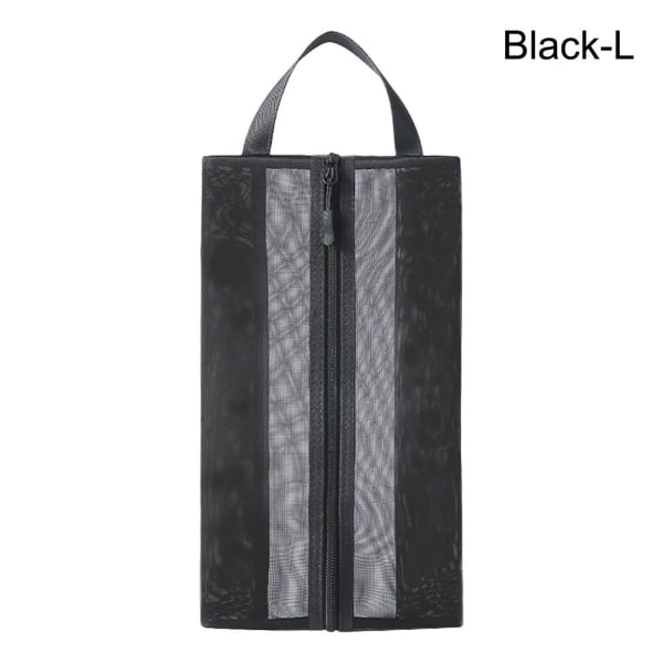 1 Stk Sko Opbevaringstaske Rejse Skotasker SORT STOR SORT STOR black large