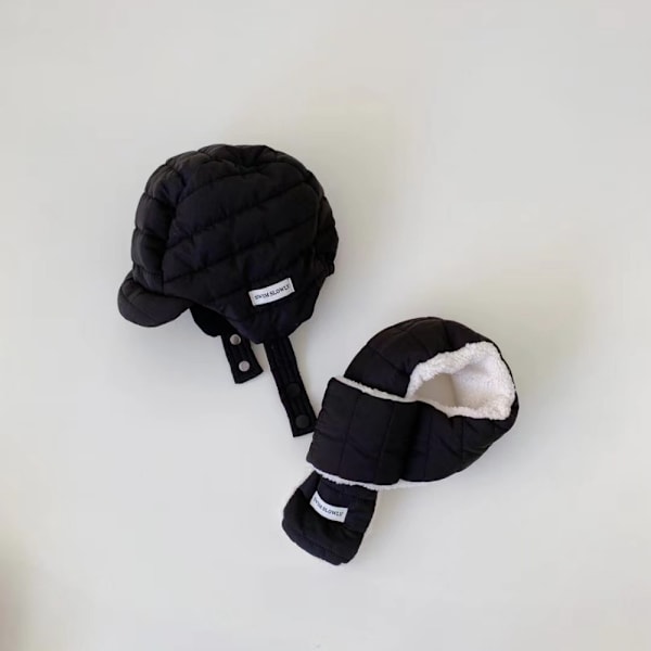 Barns varm mössa Kid Tjocka hatt Halsdukar VIT White